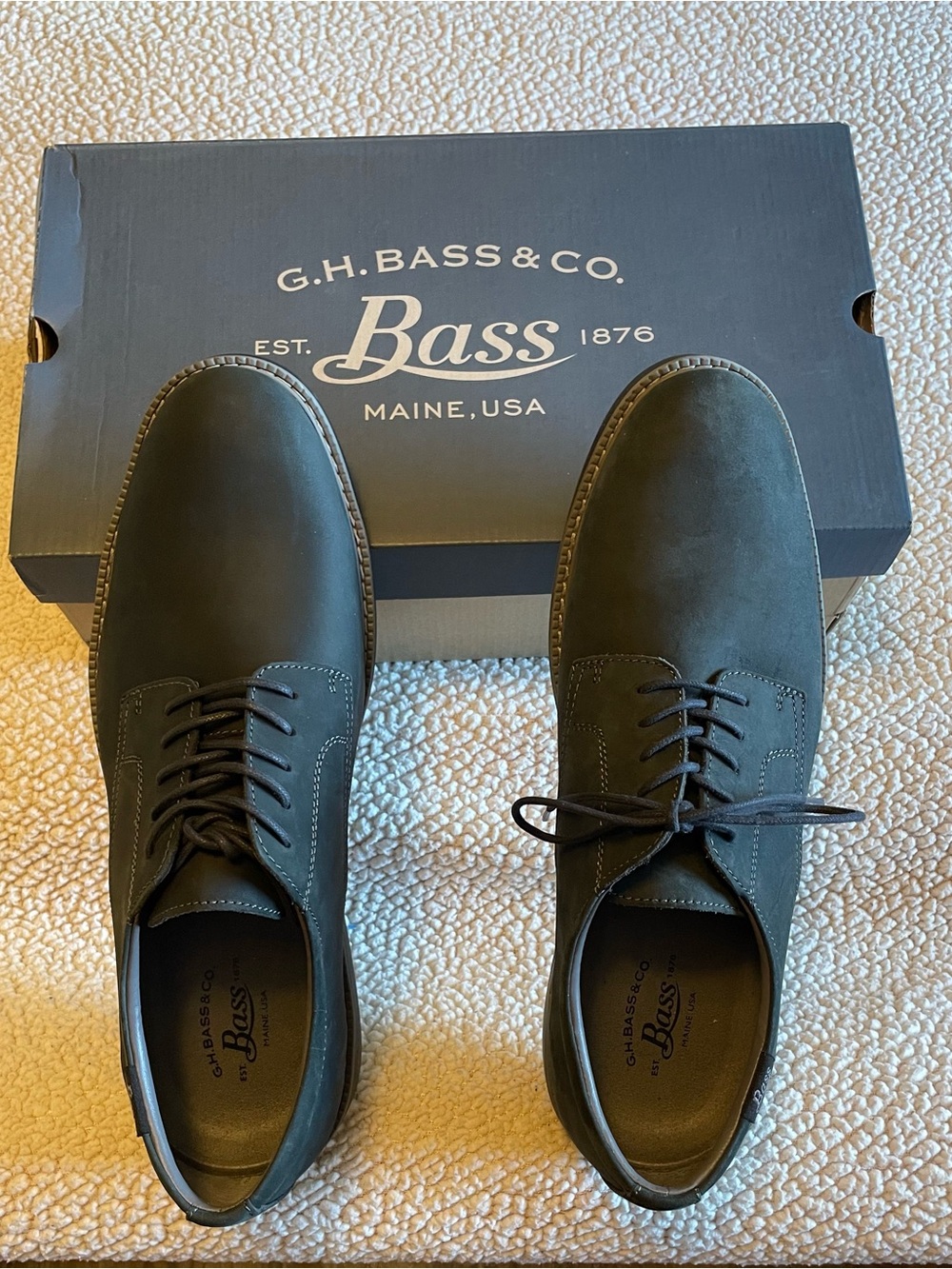 Bass Men's Black Suede Shoes. Size 10.5. NEW